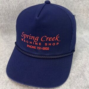 Spring Creek Machine Shop Mens Blue YoungAn Hat Co Trucker Hat Rope OSFA